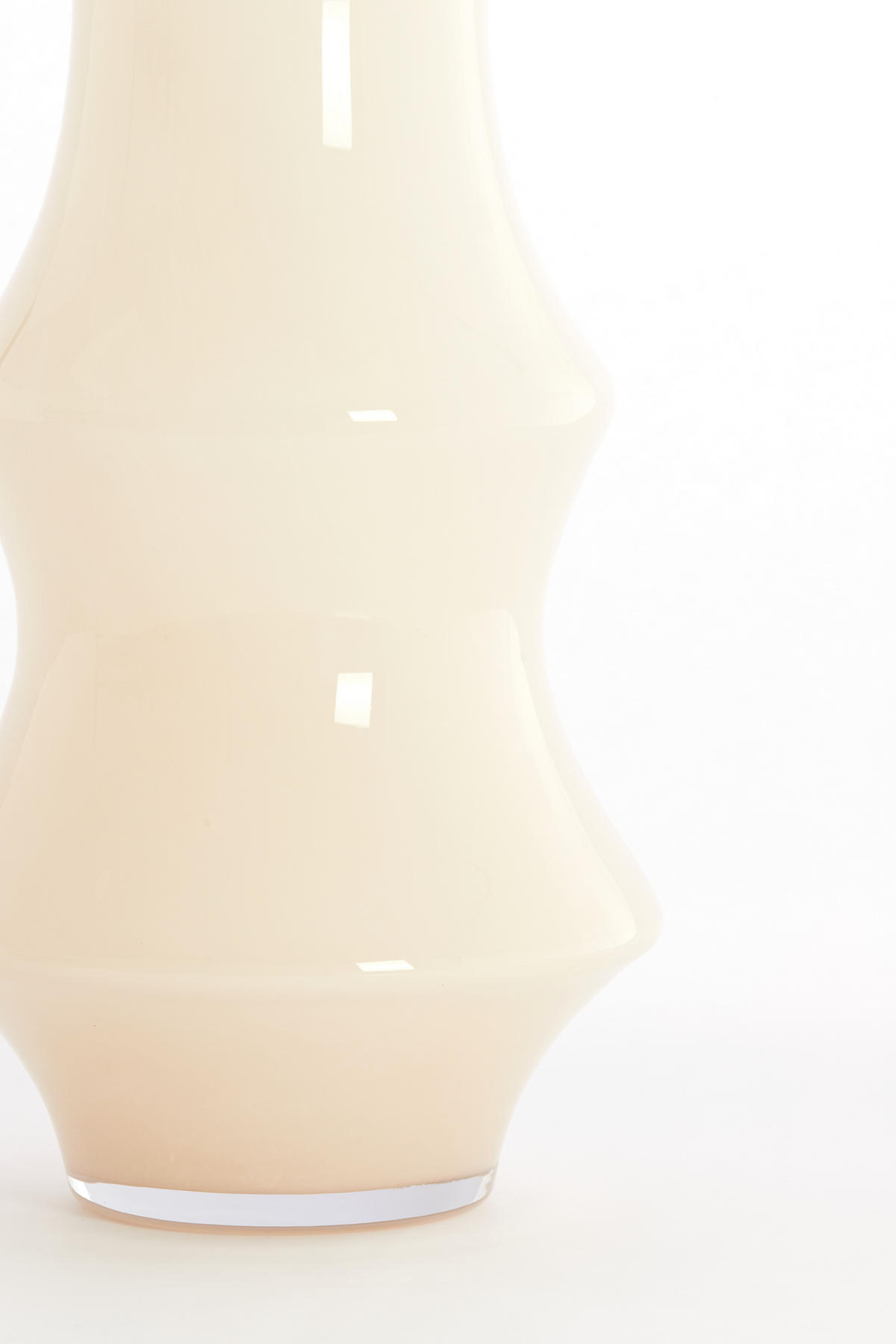 VAZE Fiorenza Weiß 23.5/23.5/70 cm - Weiß, Glas (70cm) - Light & Living
