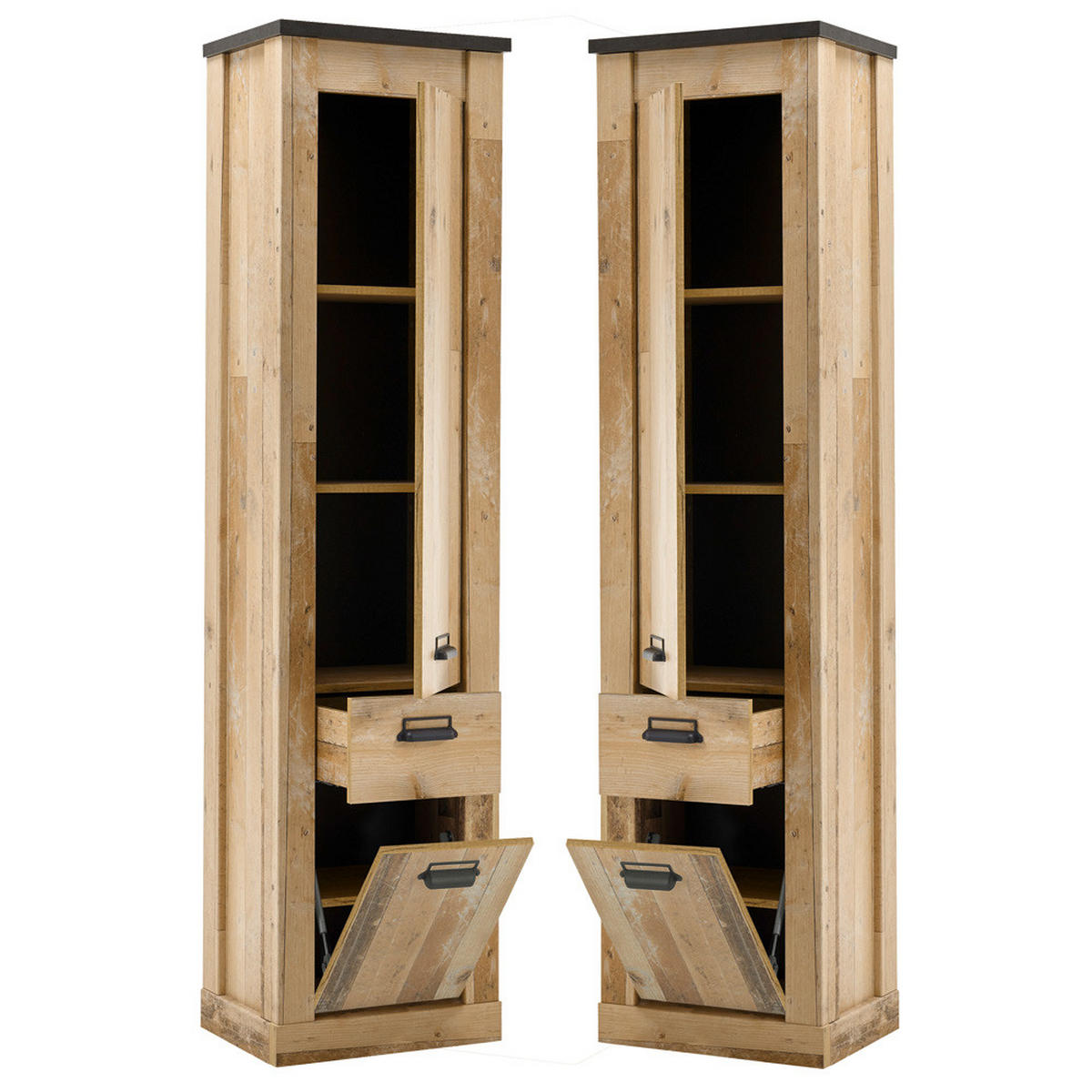 BADMÖBEL-SET 4-TLG. Shelton-61 - Braun, Holzwerkstoff (235/210/43cm) - Lomado