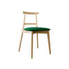 WOHNZIMMER STUHL KT71, Holzfarbe: Buche - Buchefarben/Grün, Holz/Textil (48/75/54cm) - MIRJAN24