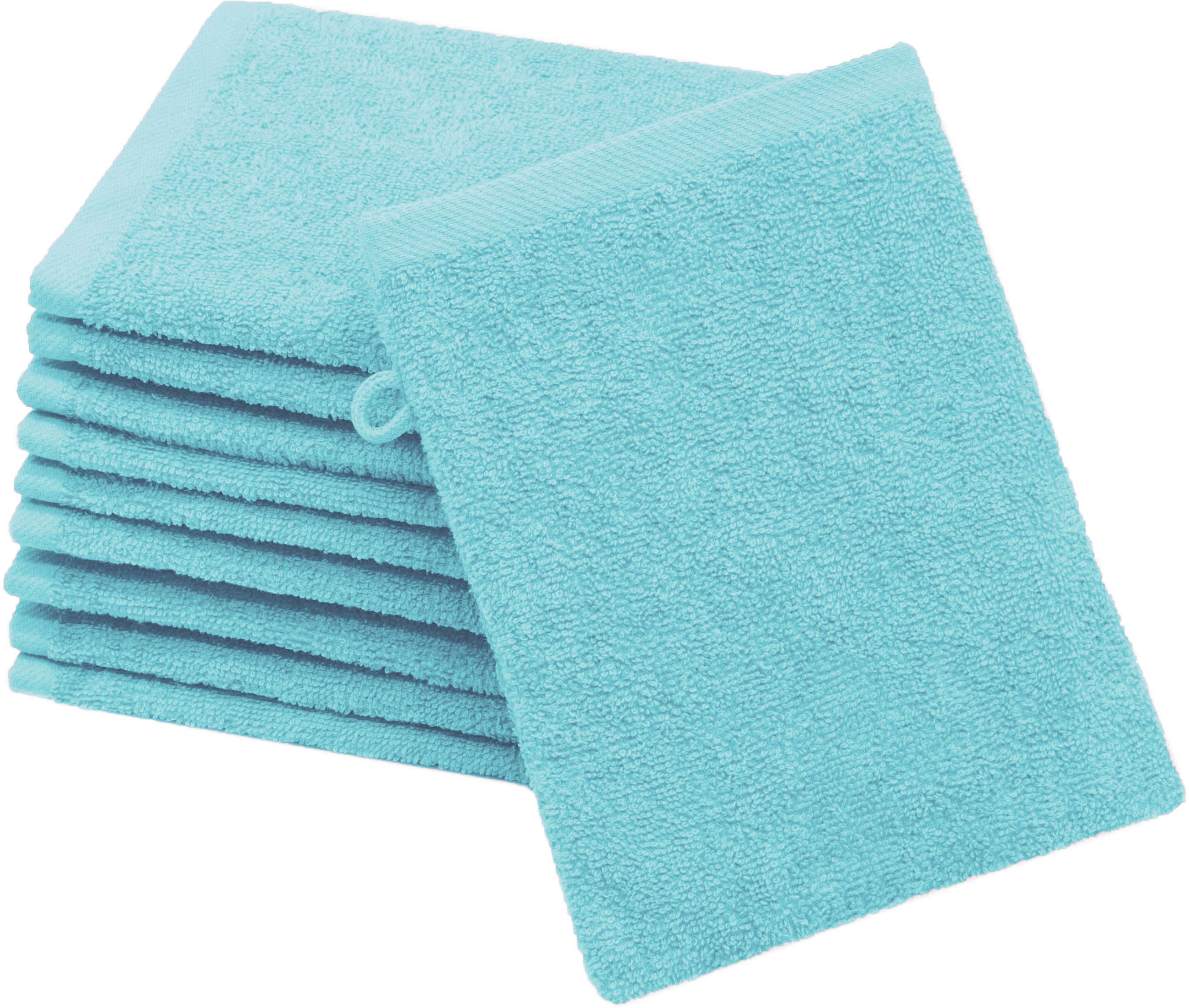 WASCHHANDSCHUH, 10er-Set, 16x21 cm, 100% Baumwolle, Blau - Blau, Textil (16/21cm) - Zollner