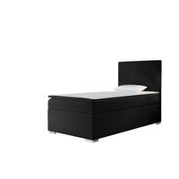BOXBETT Mit Bettkasten Matratze Topper ICON Schwarz 80x200 cm Rechts - Schwarz, Holz (80/200cm) - Kaiser Möbel