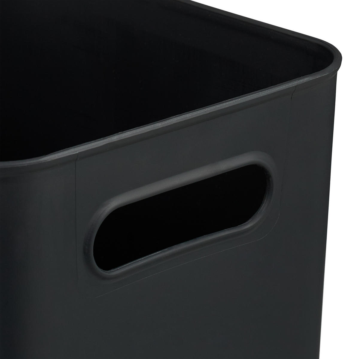 AUFBEWAHRUNGSBOX - Schwarz, Holz/Kunststoff (25/36/16cm) - Relaxdays