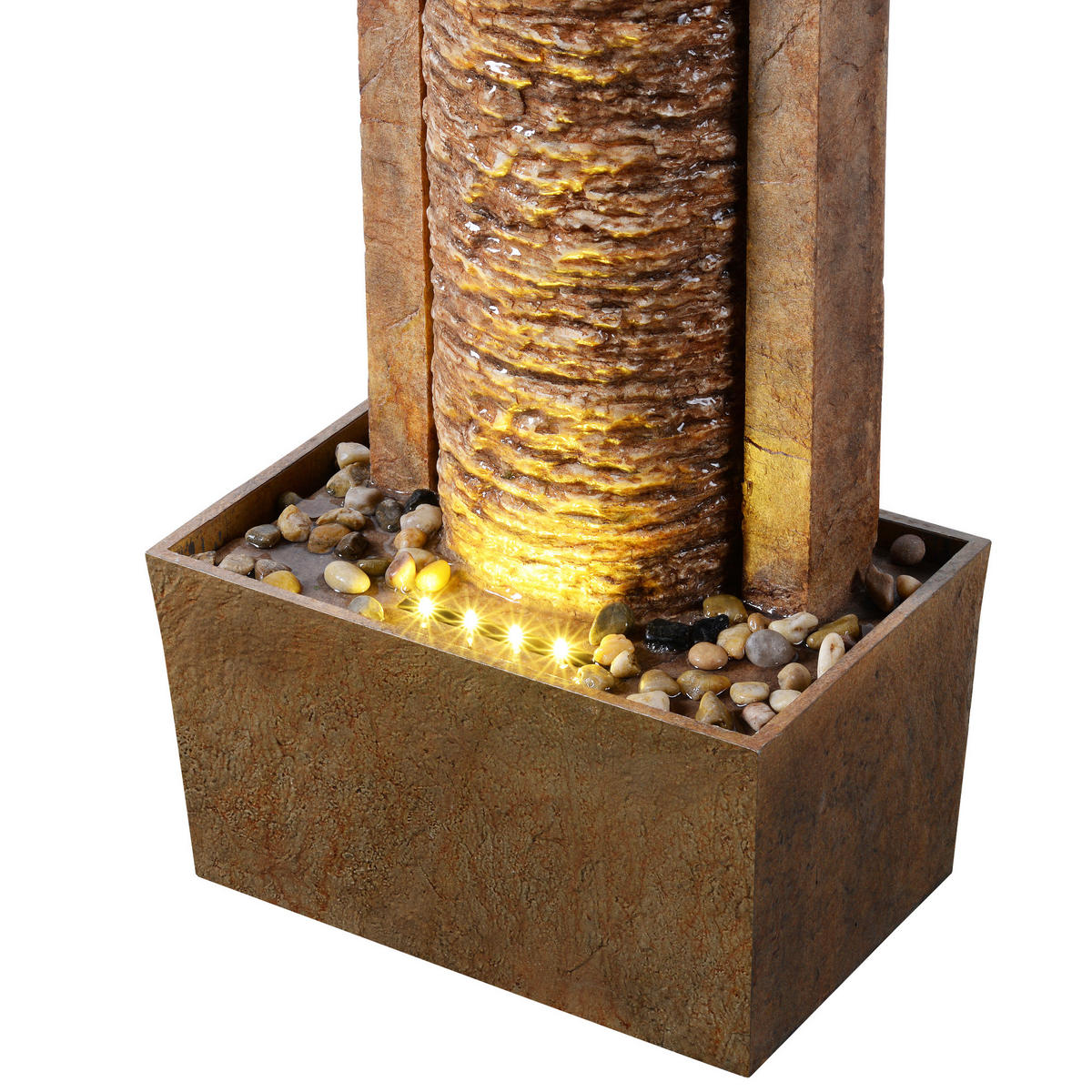 GARTENBRUNNEN Säule braun - Braun, Kunststoff (34/22/82cm) - Teamson Home