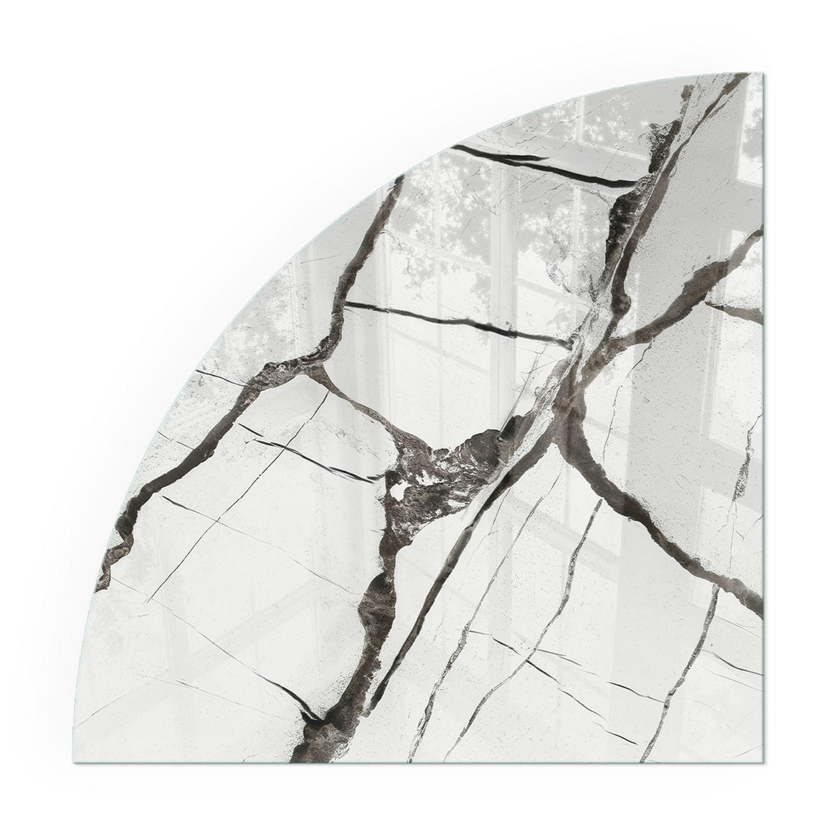 GLASPLATTE für Kamin 100x100 cm - Weiß, Glas (100/100/0.4cm) - TULUP