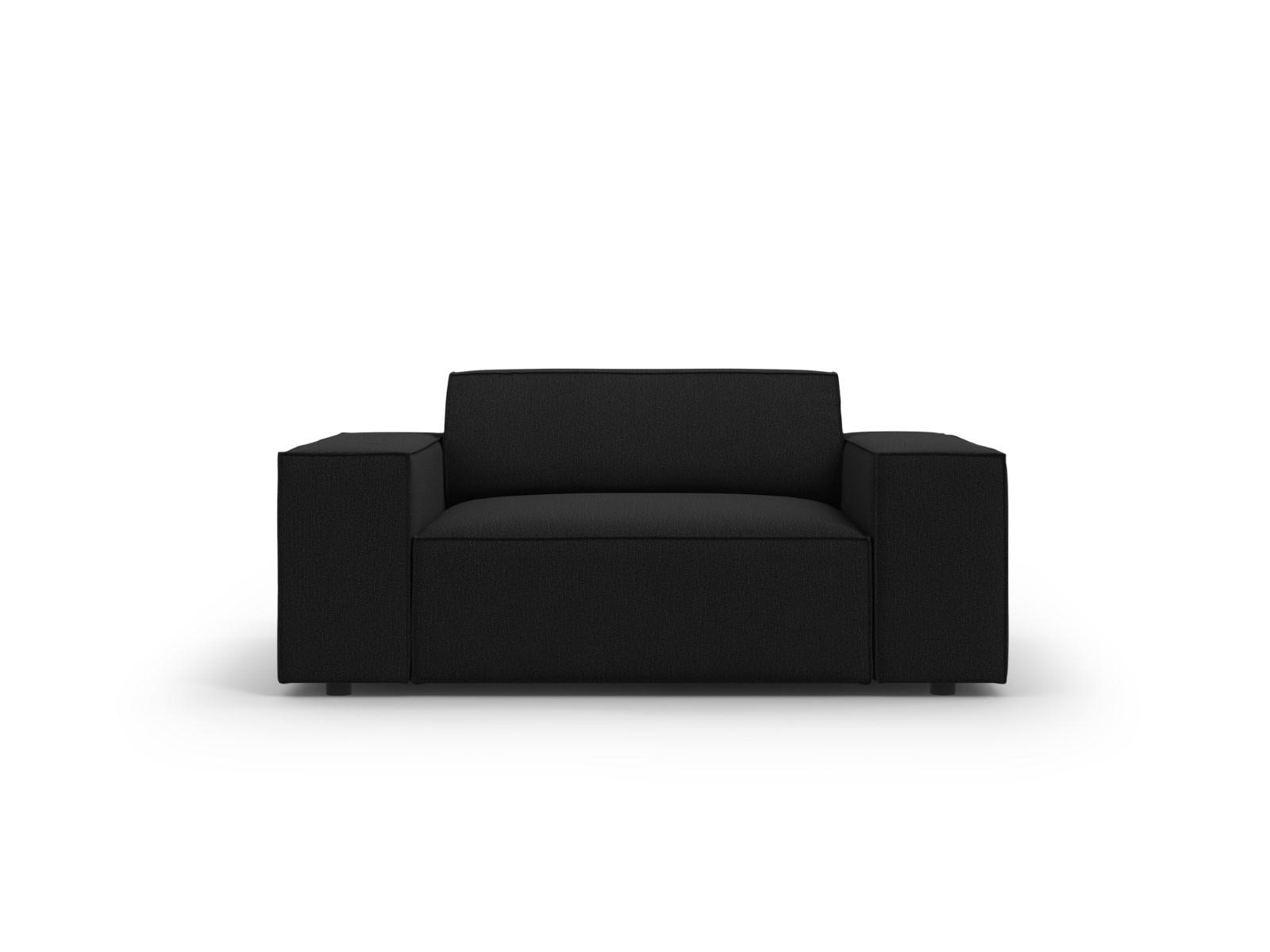 SESSEL Jodie aus strukturiertem Stoff schwarz - Schwarz, Textil (102/70/124cm) - Micadoni