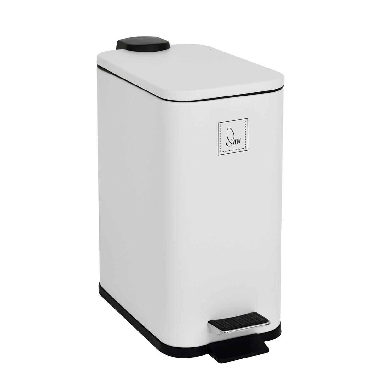MÜLLEIMER ST5 5L Weiß - Weiß, Metall (14/28/29cm) - SVITA