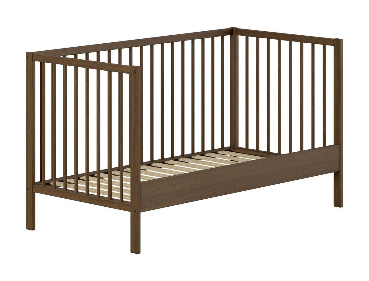BABYZIMMER SET Keira mit Baby-/Juniorbett Wickelkommode Buche nussbaum - Weiß, Holz (84/76/144cm) - 58aufmkessel