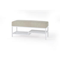 SITZBANK Posso 80 × 45 cm Weiß/Beige - Weiß, Metall (80/45/35cm) - Design Möbel