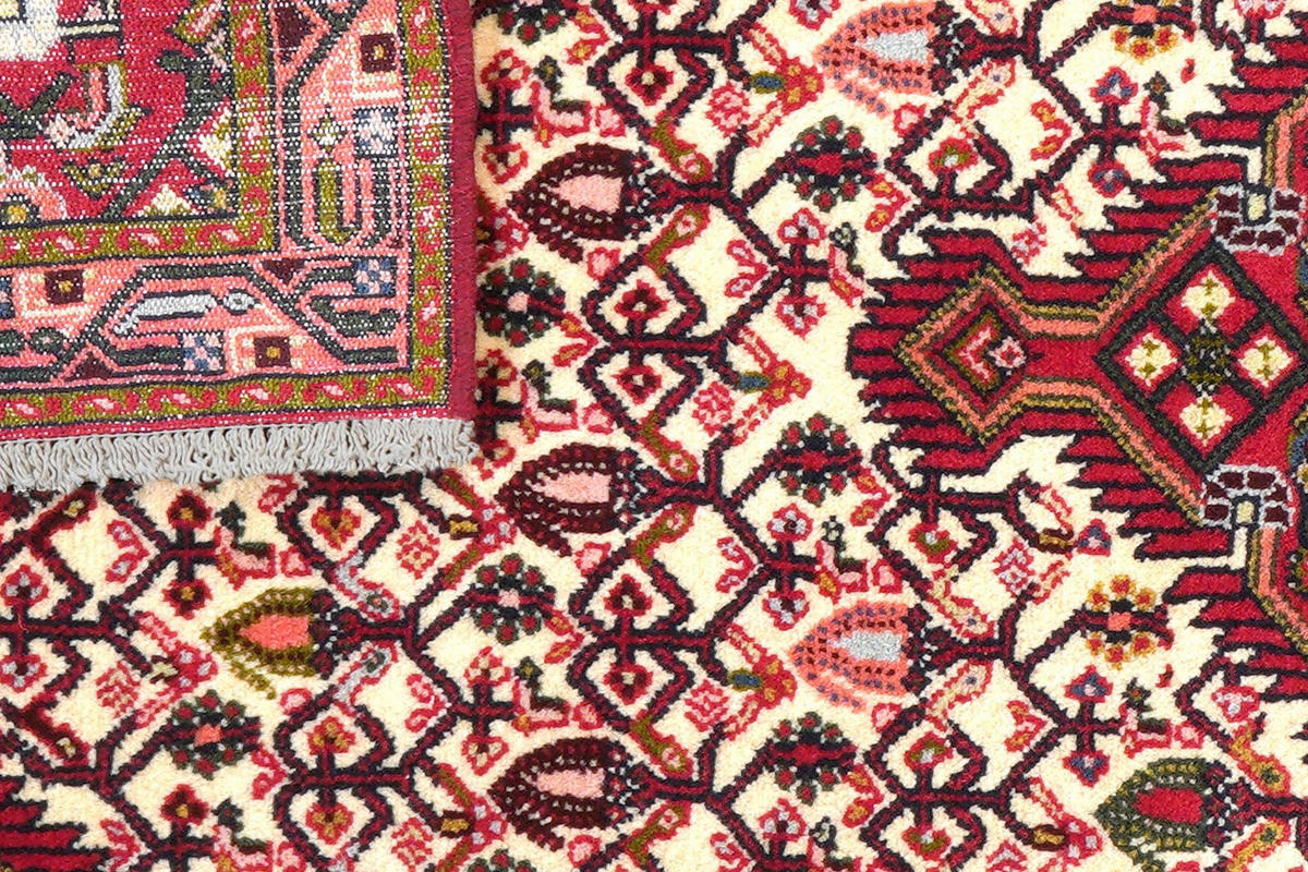 LÄUFER Orient handgeknüpft Assadabad Beige, Rot 192/80 cm Schurwolle - Beige/Rot, Textil (80/192cm) - Looma