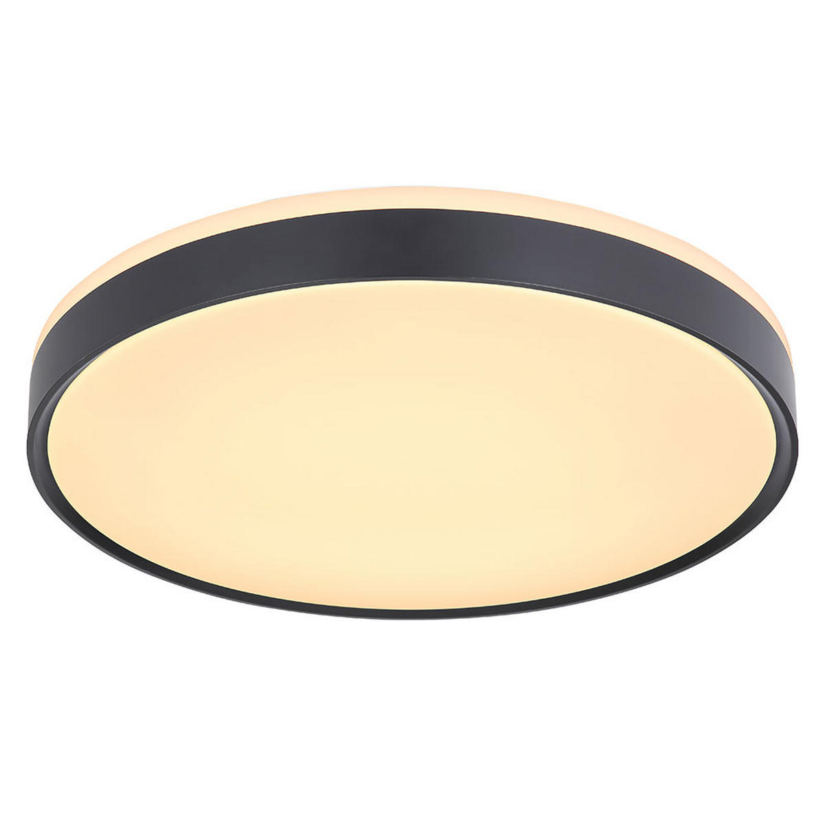 LED DECKENLEUCHTE Metall Schwarz Weiß - Schwarz, Metall (39/39/8cm) - Globo Lighting