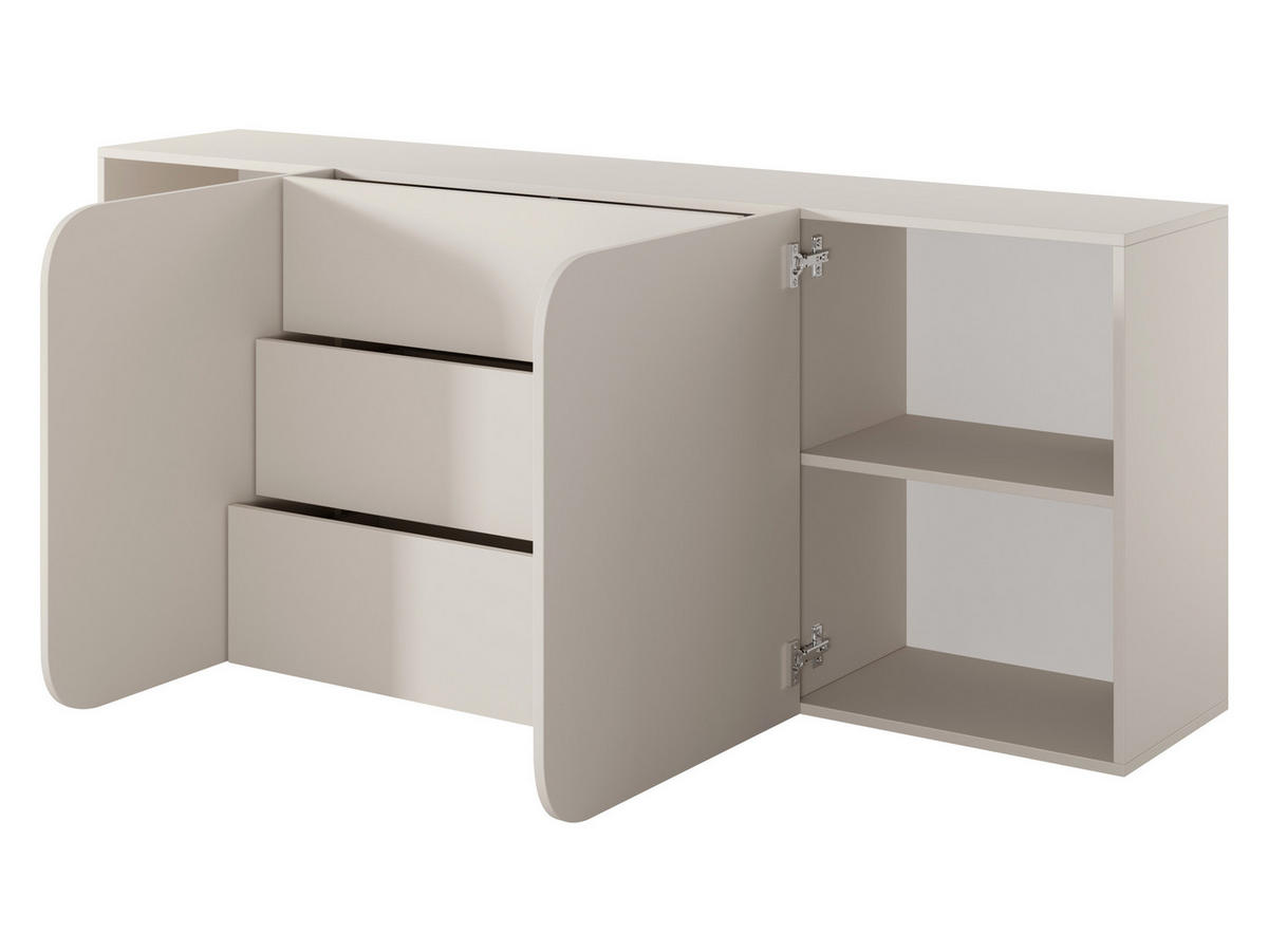 KOMMODE A Rene 2D3S - Kaschmir, Holzwerkstoff (200/70/36cm) - MIRJAN24