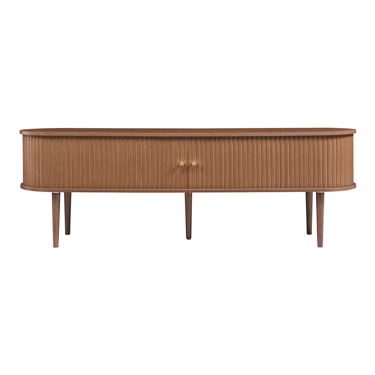 TV-ELEMENT Mapia - Walnussfarben, Holzwerkstoff (166/55/40cm) - [en.casa]