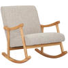SCHAUKELSTUHL Morello Stoff, Gestell Kautschukhokz natur Creme - Creme/Naturfarben, Holz/Textil (67/82/92cm) - TPFLiving