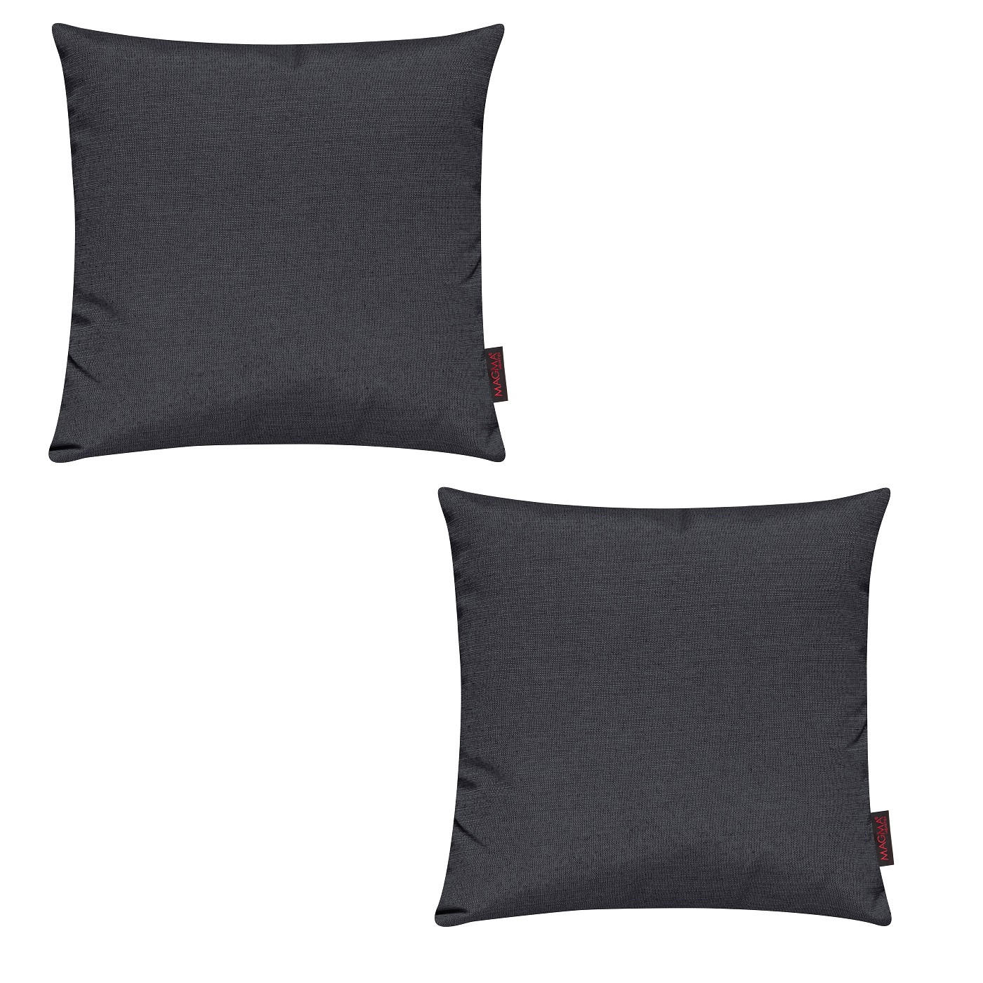 KISSENHÜLLE 2er Set Fino uni 50/50 cm - Anthrazit, Textil (50/50cm) - Magma Heimtexx
