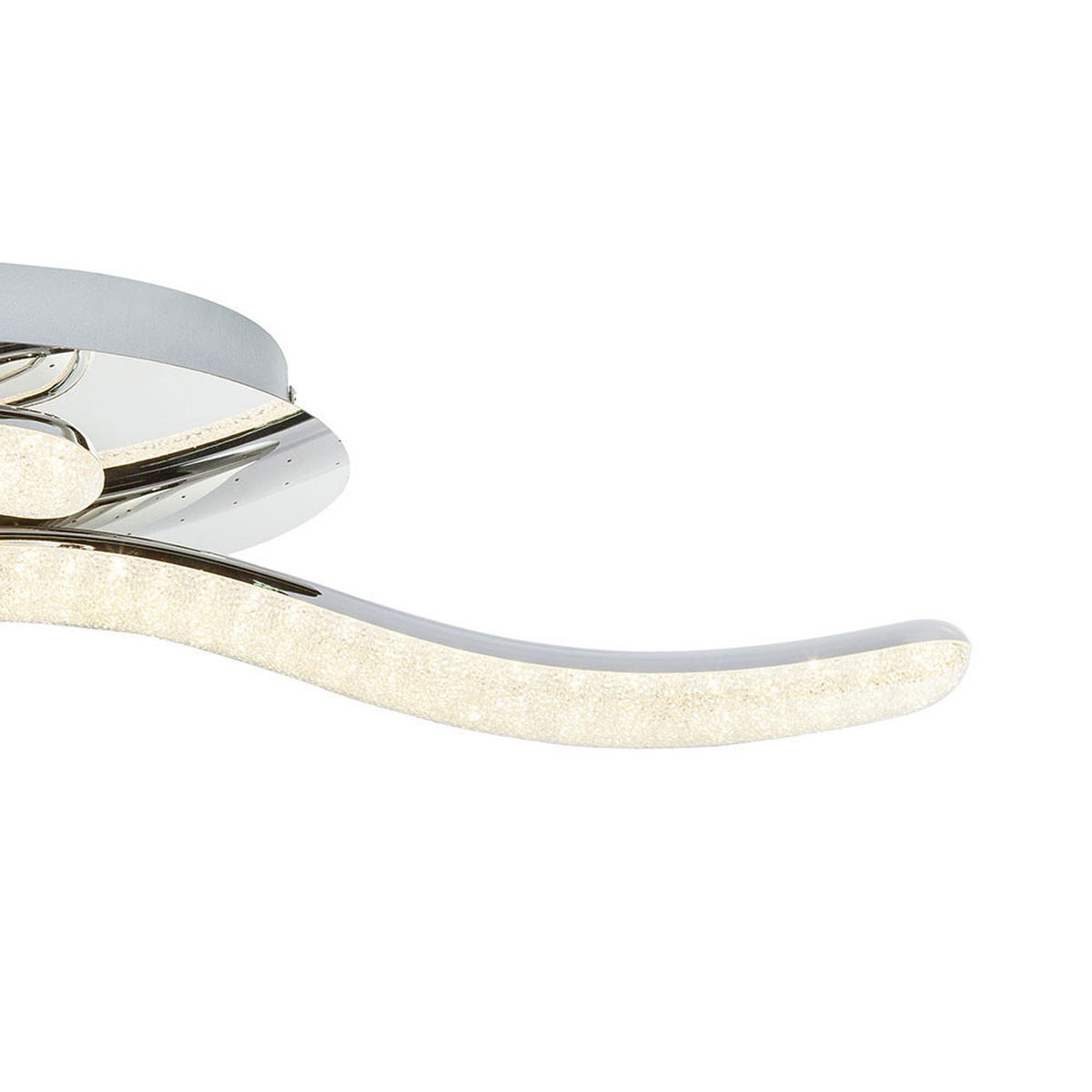 LED DECKENLEUCHTE Nabro Silber Chrom Kristalle - Silberfarben, Metall (75/20/12cm) - Globo Lighting