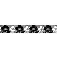 SELBSTKLEBENDE Tapetenbordüre Blumen 500 x 14 cm - Schwarz, Papier (500/14cm) - Sanders & Sanders