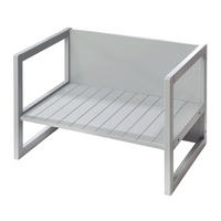 SITZBANK/ TISCH - Grau, Holzwerkstoff (61/44/44.5cm) - Roba