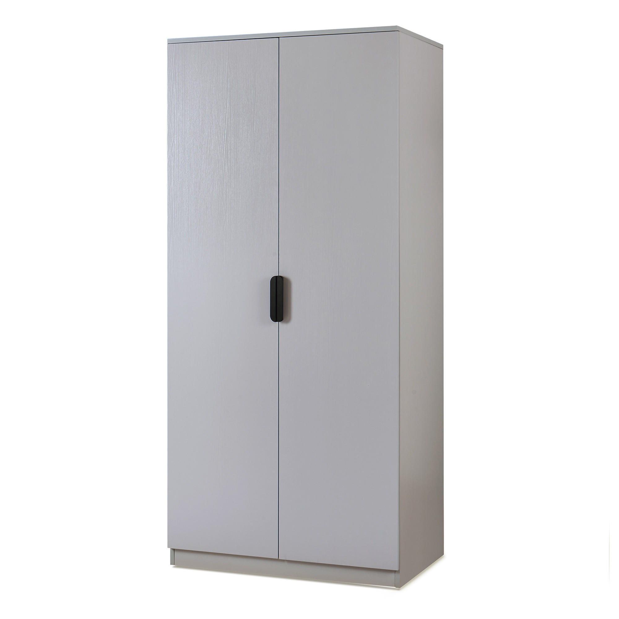 KLEIDERSCHRANK Eiselfing - Grau, Holzwerkstoff (80/176/52cm) - [en.casa]
