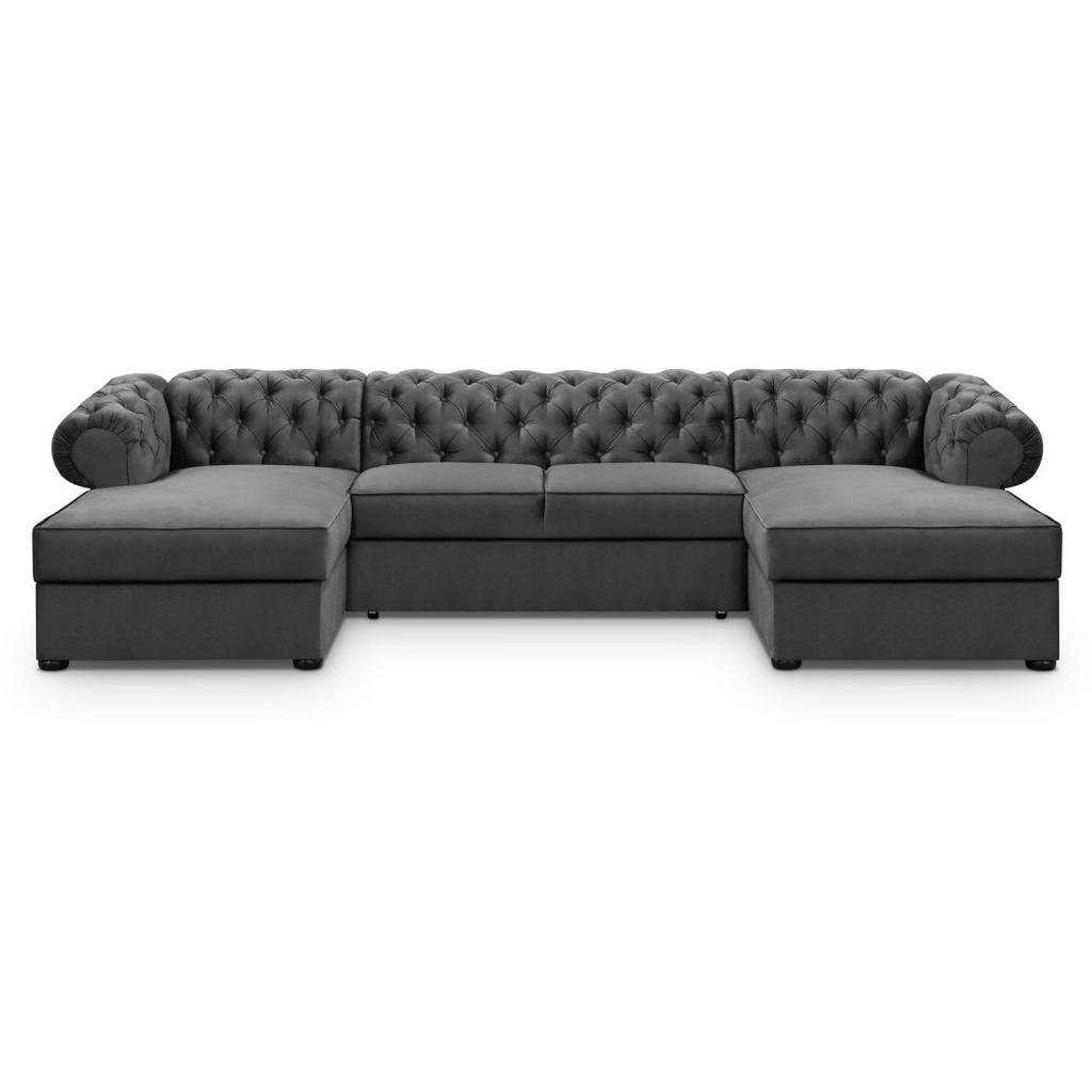 Thumbnail - Beautysofa Wohnlandschaft, Grau, Textil, 348x81x174 cm, Wohnzimmer, Sofas & Couches, Wohnlandschaften, Wohnlandschaften ...