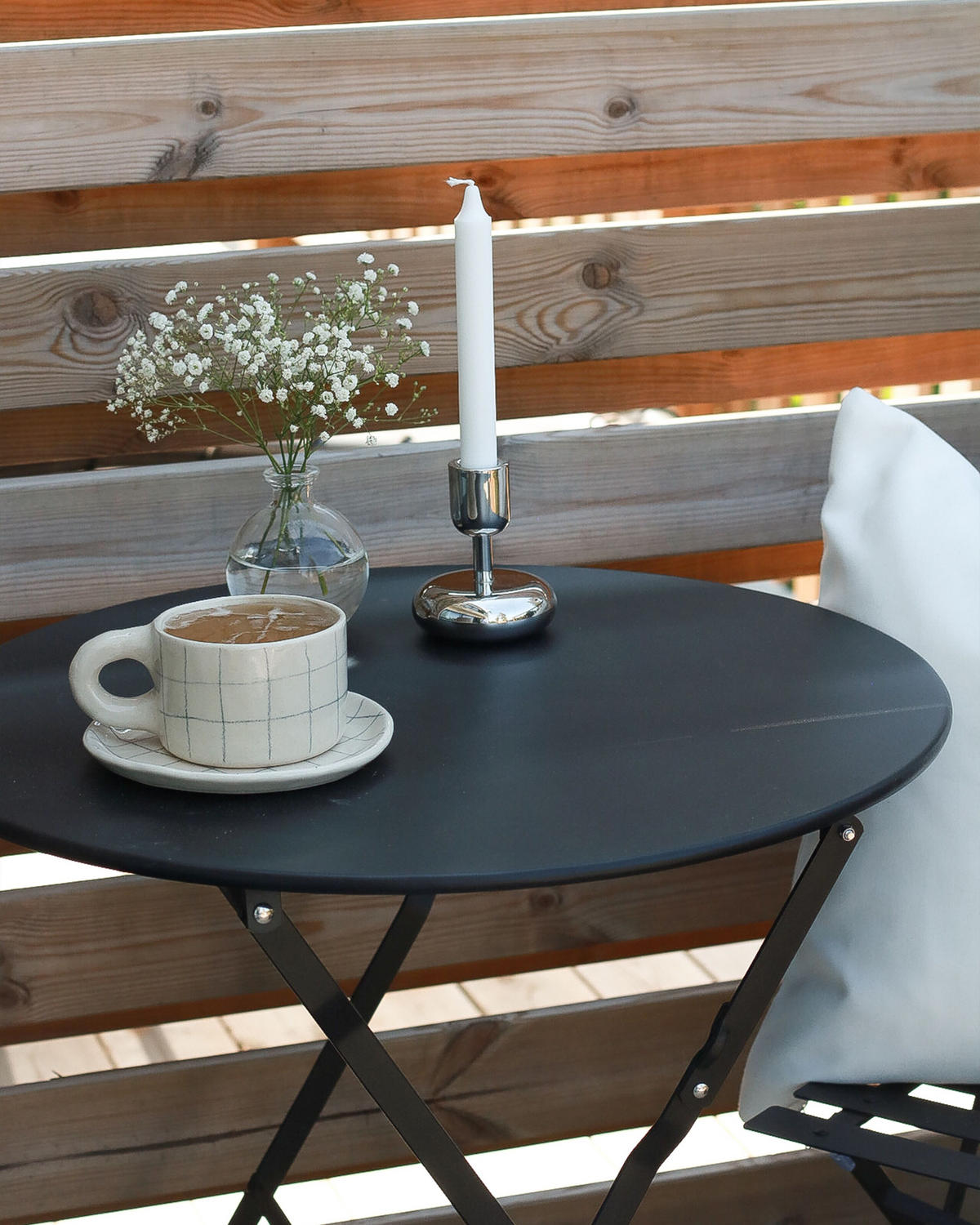 SET DE BALCON cu 2 locuri negru pliabil Fiori - negru, metal - Beliani