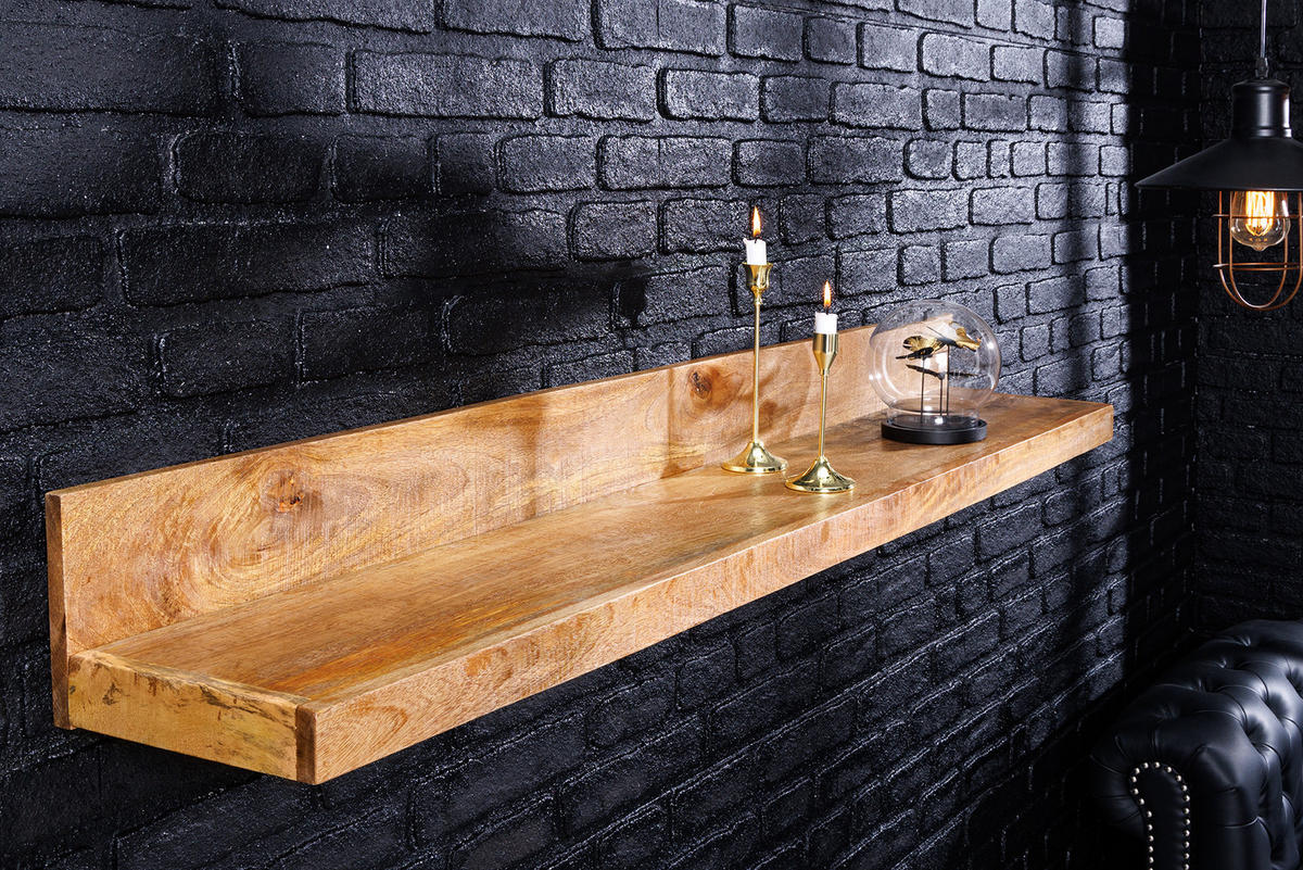 WANDREGAL MAKASSAR Mango Natur 140 cm - Naturfarben, Holz (140/17/24cm) - riess-ambiente