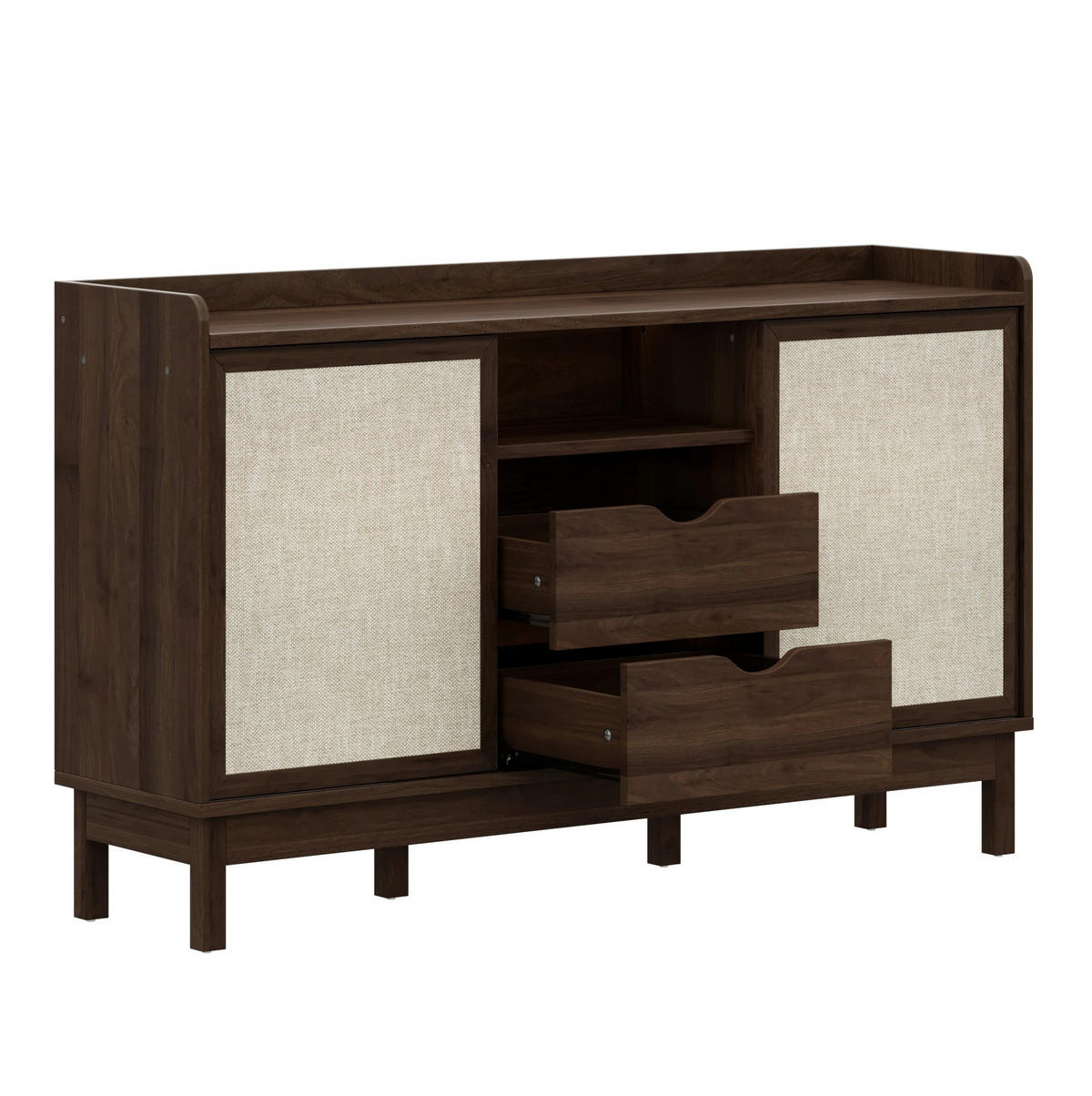 SIDEBOARD 150/39,5/80 cm mit 2 Schiebetüren & 2 Schubladen in Natur - Naturfarben, Holzwerkstoff (150/80/39.5cm) - BEAOK