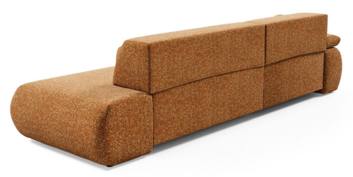 ECKSOFA Orange PENTI Ausziehbar Mit Bettkasten Links - Orange, Textil (286/173.5cm) - Sepro Meble