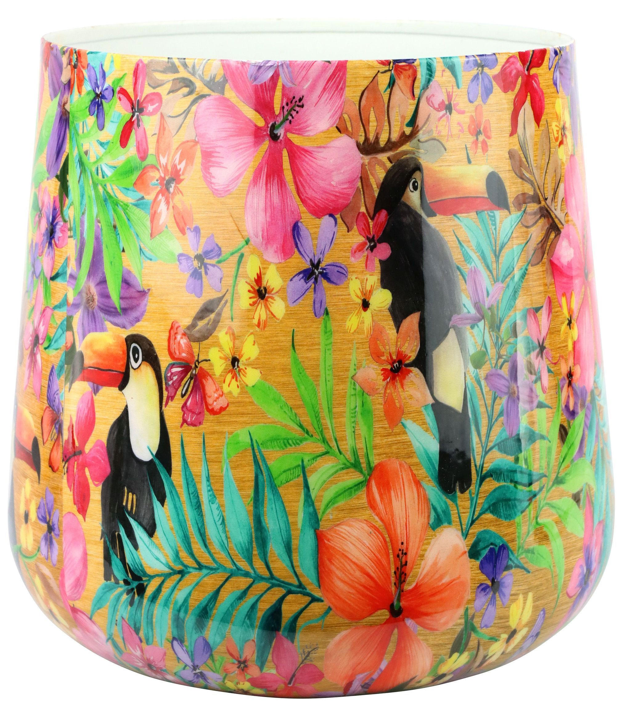 ÜBERTOPF Paradise Bird Eisen - Multicolor, Metall (20/20.5/20cm) - FURNARO