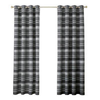 ÖSENVORHANG Morocco blickdicht 2er-Set, 167/182 cm - Grau, Textil (167/182cm) - Homescapes