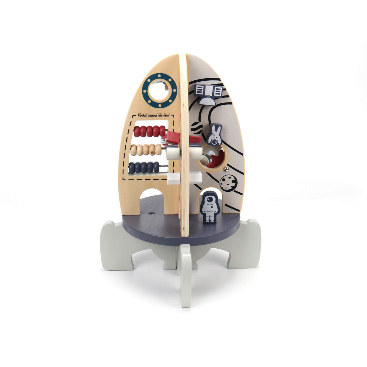HOLZSPIELZEUG WELTRAUMRAKETE 22/22/30 cm - Multicolor, Holz (22/22cm)