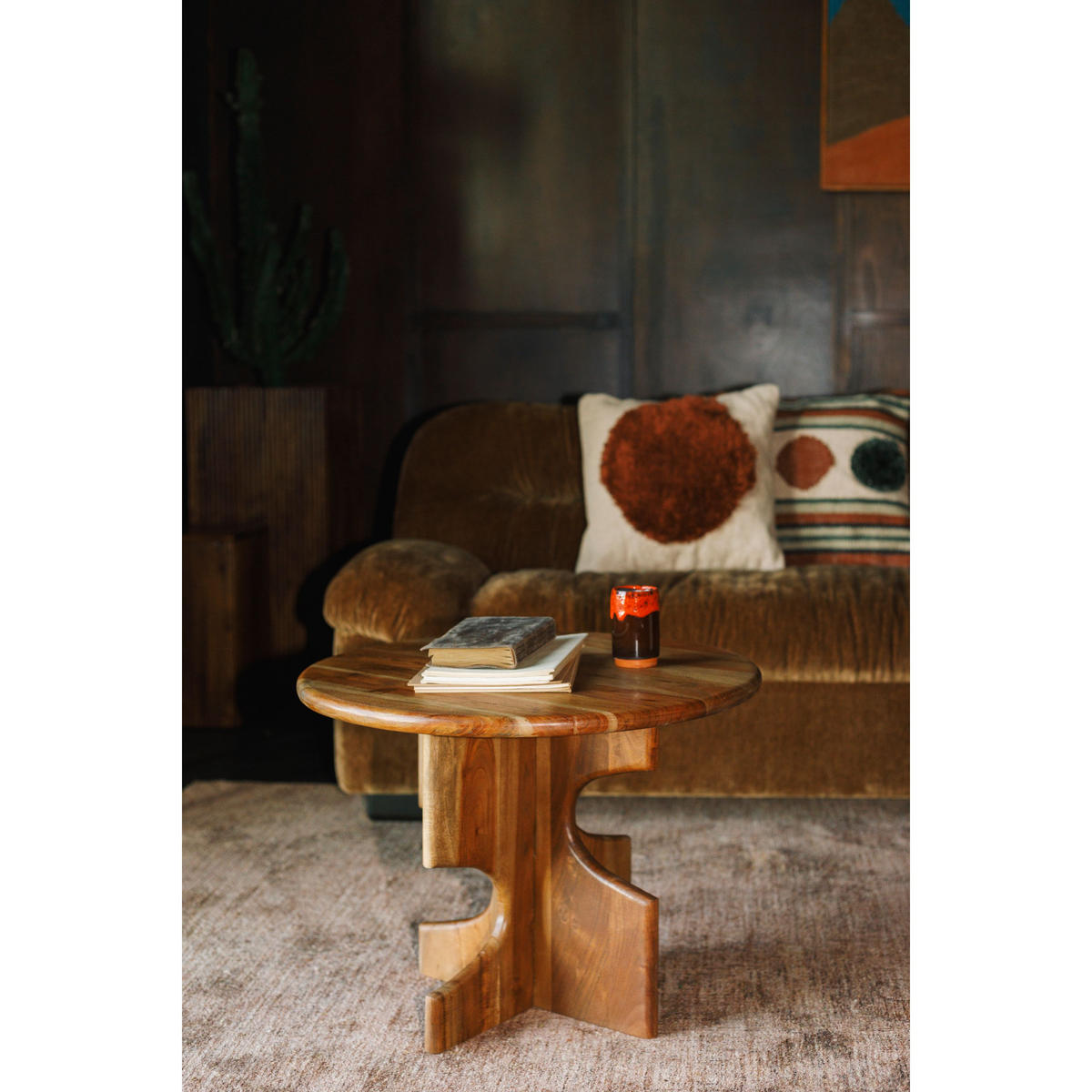 BEISTELLTISCH Morgan Rund - Braun, Holz (60/60/45cm) - Dutchbone