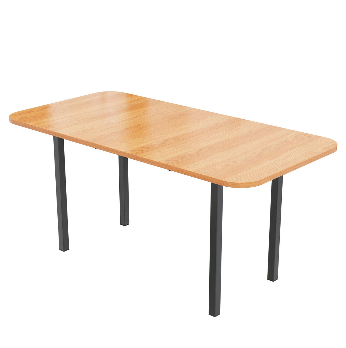 ESSTISCH 120-160 cm ausziehbar aus MDF mit hochfester Legierungsstütze, Amerikanische Weißeiche - Eichefarben, Holzwerkstoff (160/80/75cm) - Redom