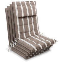 HOCHLEHNER Sun-HL 119x50x8cm Beige-Weiß-Gestreift (4tlg) - Beige, Textil (50/120cm) - Beautissu 