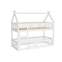 ETAGENBETT 90x200 cm in Weiß mit Treppe und Spielbereich - Weiß, Holz (90/200cm) - IVMEU