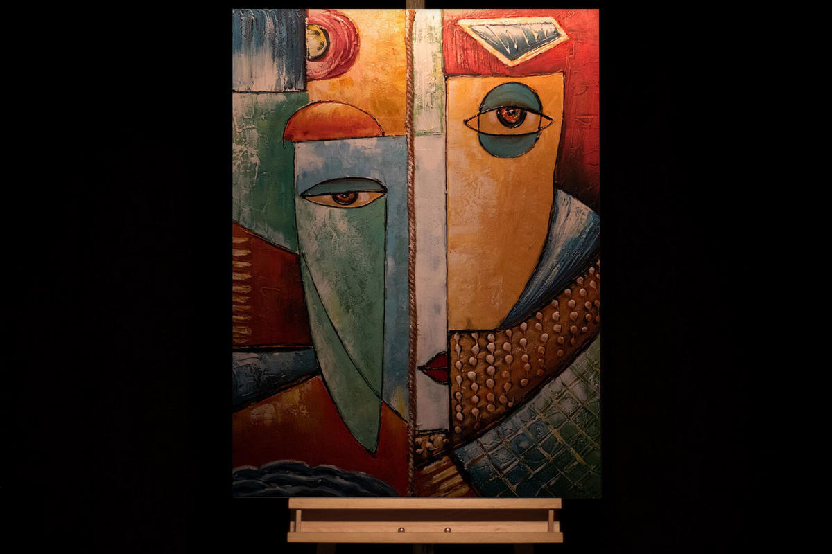 ACRYLBILD HANDGEMALT 75/100 cm - Multicolor, Holz/Textil (75/100cm) - KUNSTLOFT