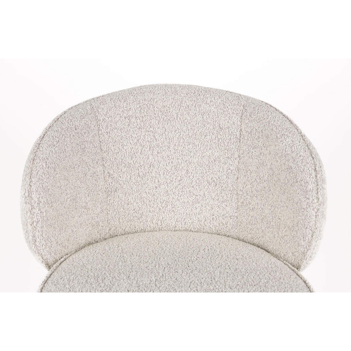BARHOCKER Joa mit Rückenlehne 75 cm Bouclé Beige - 2 er Set - Beige, Kunststoff (52/100/50cm) - Housecraft Living