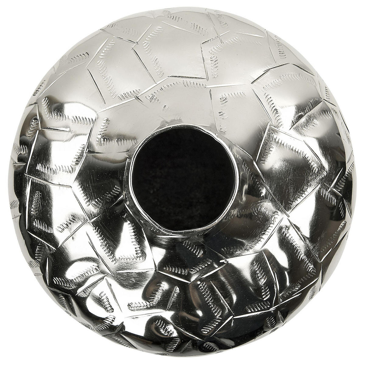 BLUMENVASE Aluminium silber Inshas - Silberfarben, Metall (33cm) - Beliani