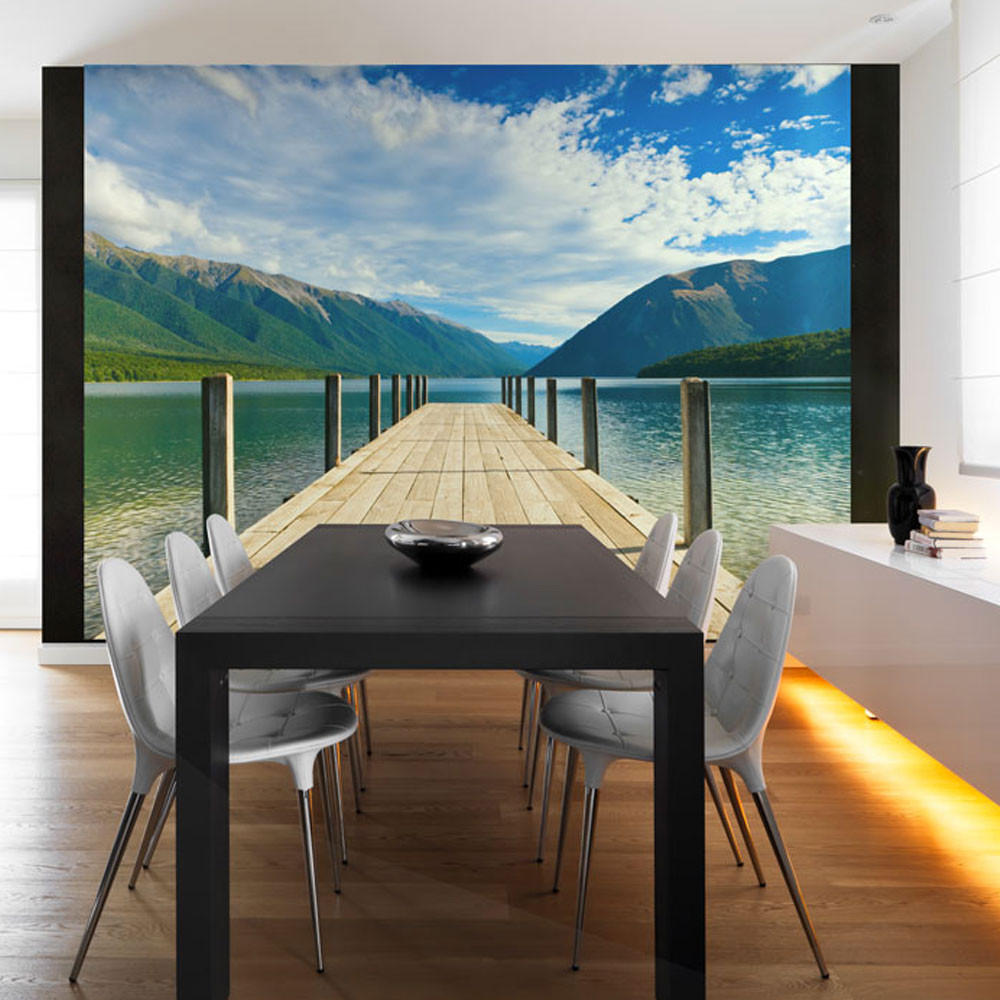 VLIESTAPETE Grün 300/231 cm - Grau/Grün, Textil (300/1cm) - KUNSTLOFT