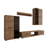 WOHNWAND Salsa - Eichefarben/Schwarz, Holzwerkstoff (235/180/41cm) - MIRJAN24
