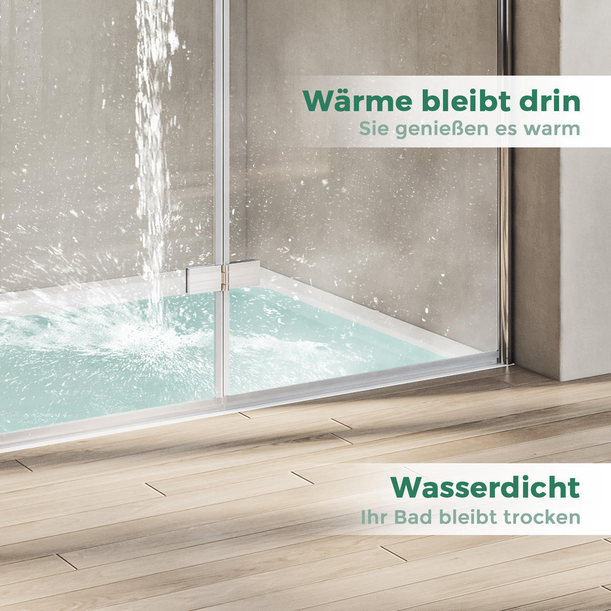 DUSCHDICHTUNG 80 cm für Duschtüren 7–8 mm transparent zuschneidbar - Transparent, Kunststoff (80/2.2cm) - S'AFIELINA