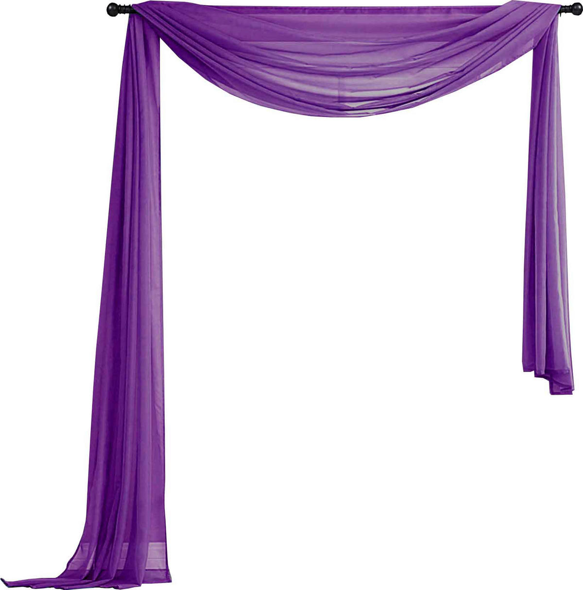 QUERBEHANG 1ER SET HxB 140x600 Lila - Lila, Textil (140/600cm) - Gardinenbox
