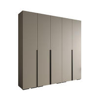 DREHTÜRENSCHRANK 236.7/250/47 5-türig - Kaschmir/Schwarz, Holz/Metall (250/236.7/47cm) - MÖBEL KRYSPOL