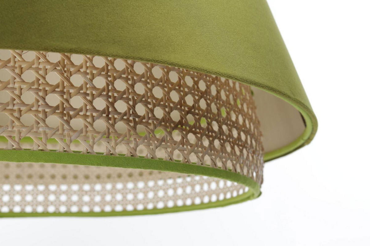 HÄNGELEUCHTE Grün 50/31 cm - Beige/Grün, Kunststoff (50/1.3/31cm) - ONZENO