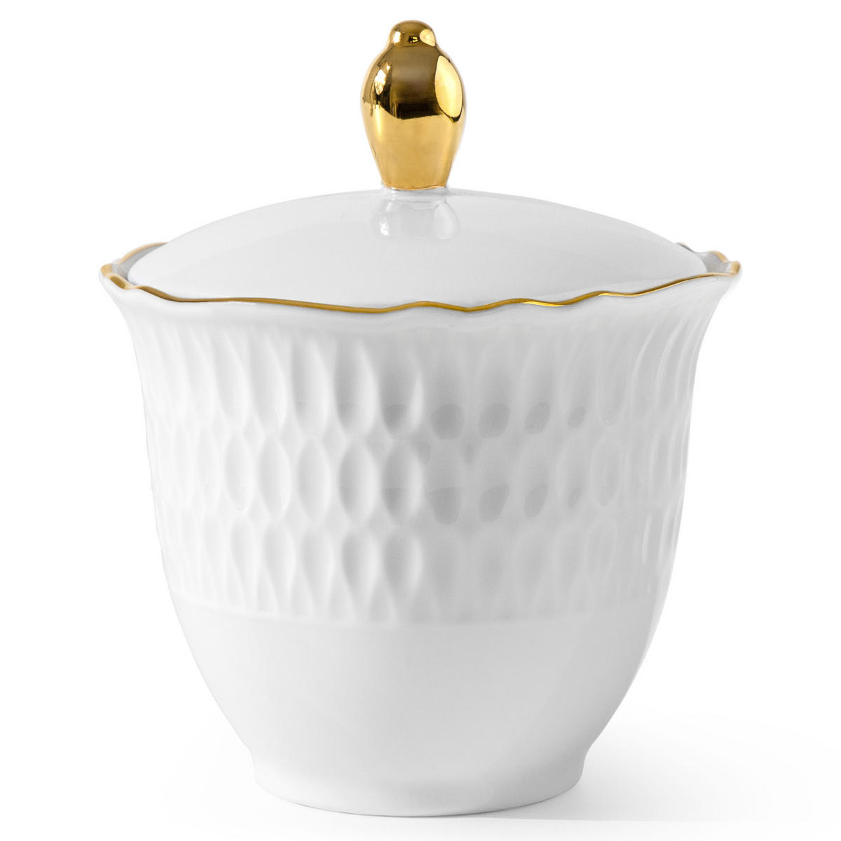 ZUCKERDOSE CMIELOW SOFIA aus Porzellan - Weiß, Keramik (8/12cm) - KONSIMO®