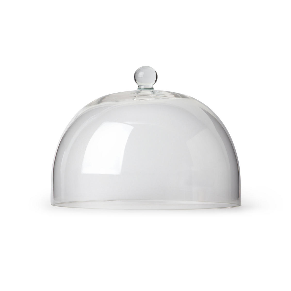KÄSEGLOCKE 2-tlg., Gummibaumholz, Glas, Ø 33 cm - Transparent, Glas (33/19.5/33cm) - Continenta