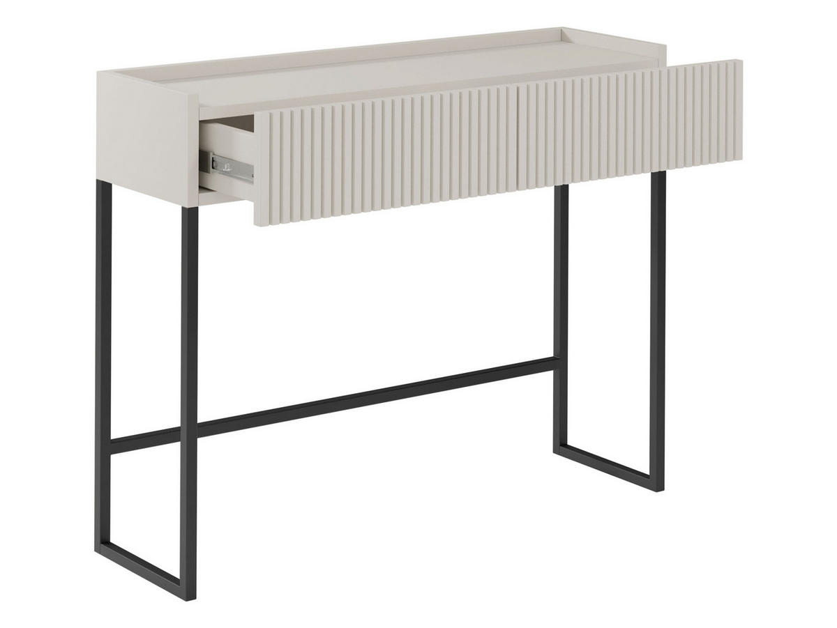 KONSOLENTISCH Como 2SZ - Kaschmir/Schwarz, Holzwerkstoff/Metall (32/100/80cm) - MIRJAN24