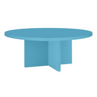 COUCHTISCH Runder, MDF-Platte 3 cm stark, Cornish Blau, 100 cm - Hellblau, Holzwerkstoff (100/100/42cm) - RNT By Really Nice Things
