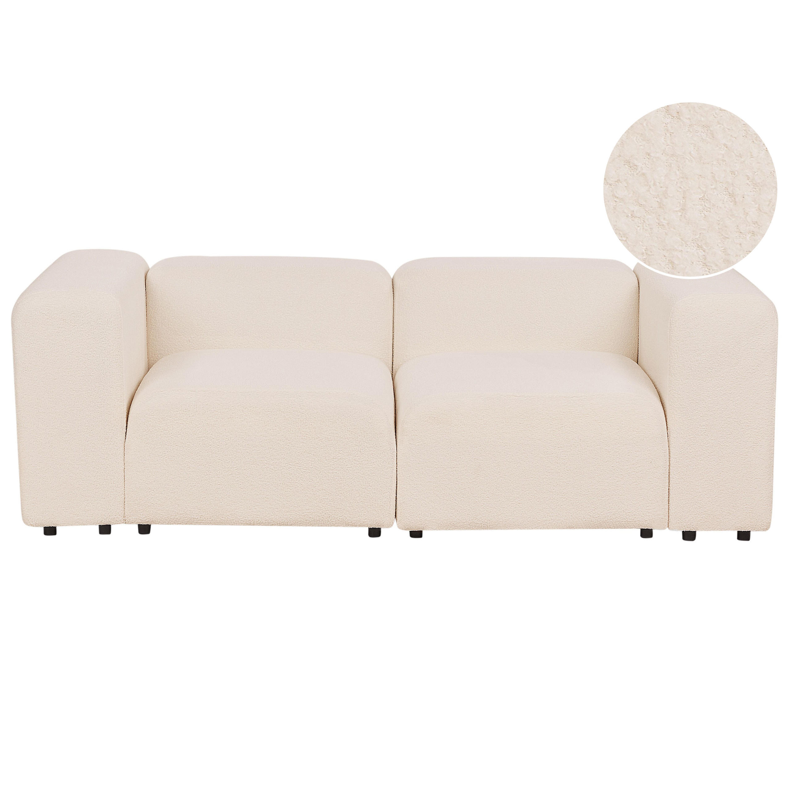 2-SITZER-SOFA Bouclé hellbeige Falsterbo - Beige, Textil (204/70/105cm) - Beliani