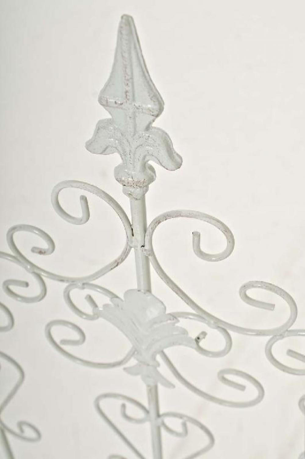 RANKGITTER Metall antik weiß - Weiß, Metall (35/122/1cm) - CLP