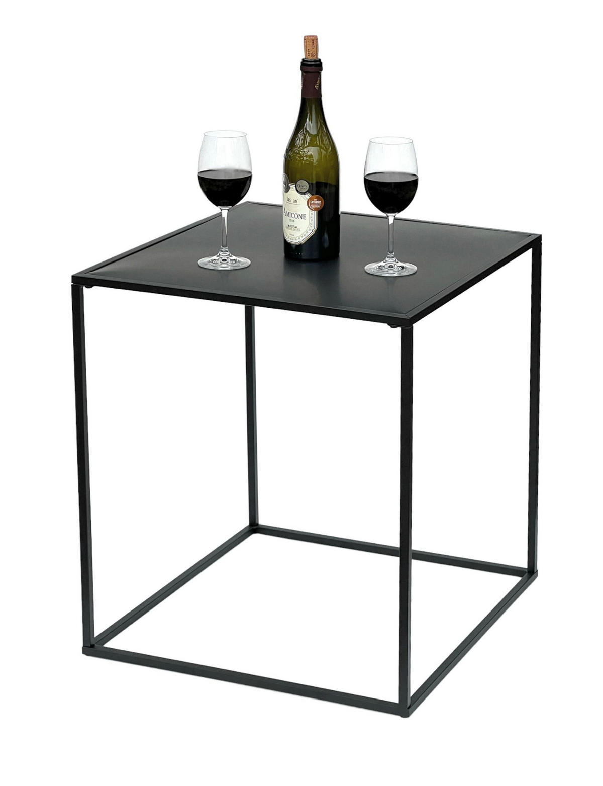 COUCHTISCH Schwarz Metall 52 cm 96252 L - Schwarz, Metall (52/52/60cm) - DanDiBo